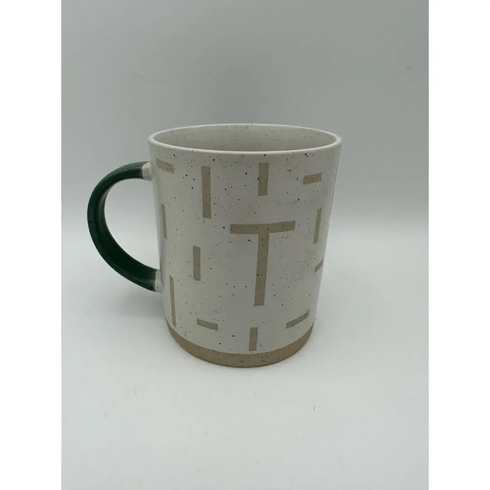 West Elm Wax Resist Monogram Mug 